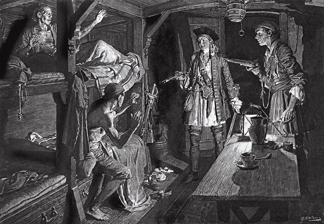 An 18th-century painting by Fortunino Matania depicts Anne Bonny and an accomplice taking two sailors prisoner.