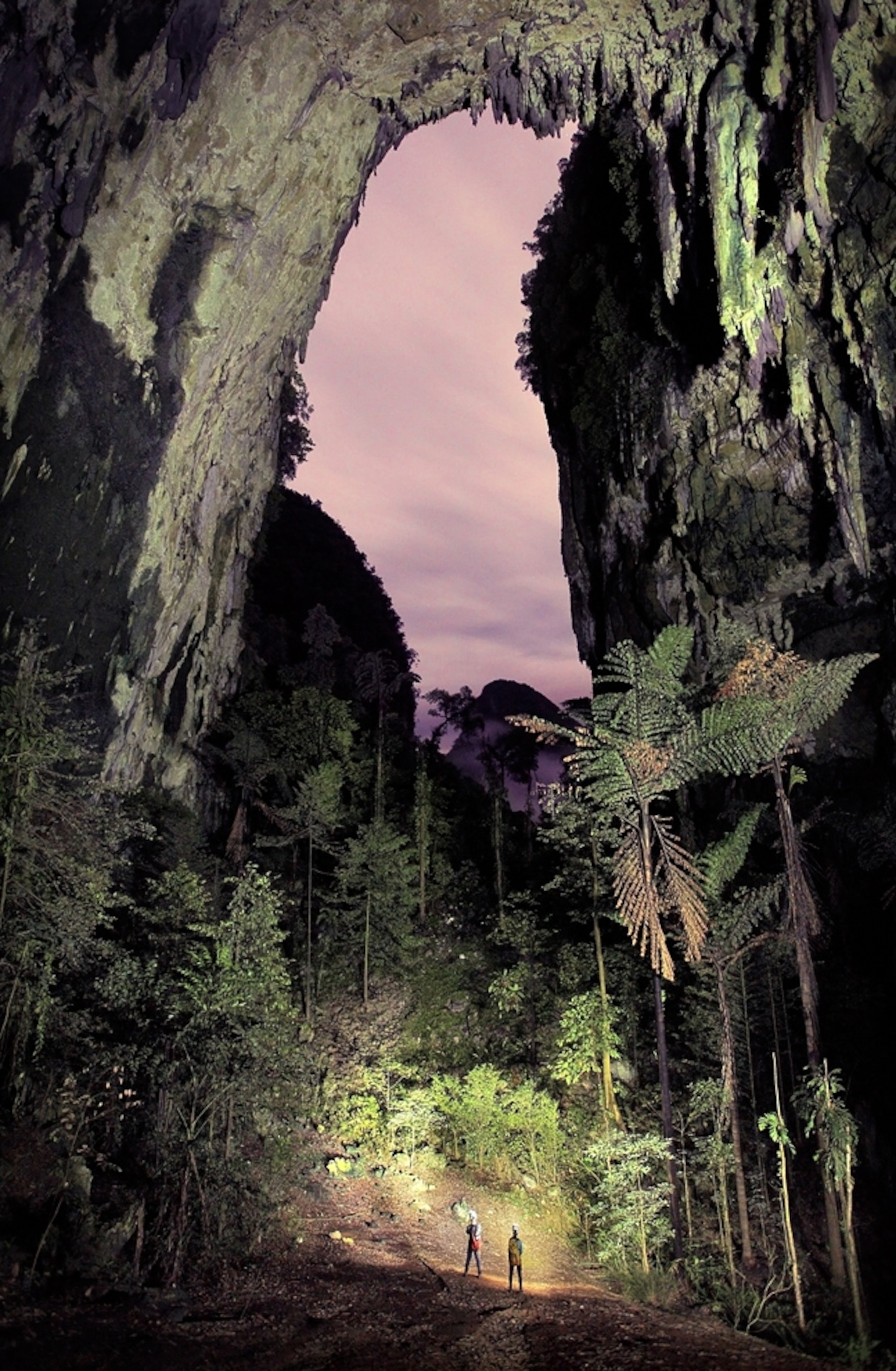 Picture of the Malaysian sky seen through the southern entrance of Deer Cave.