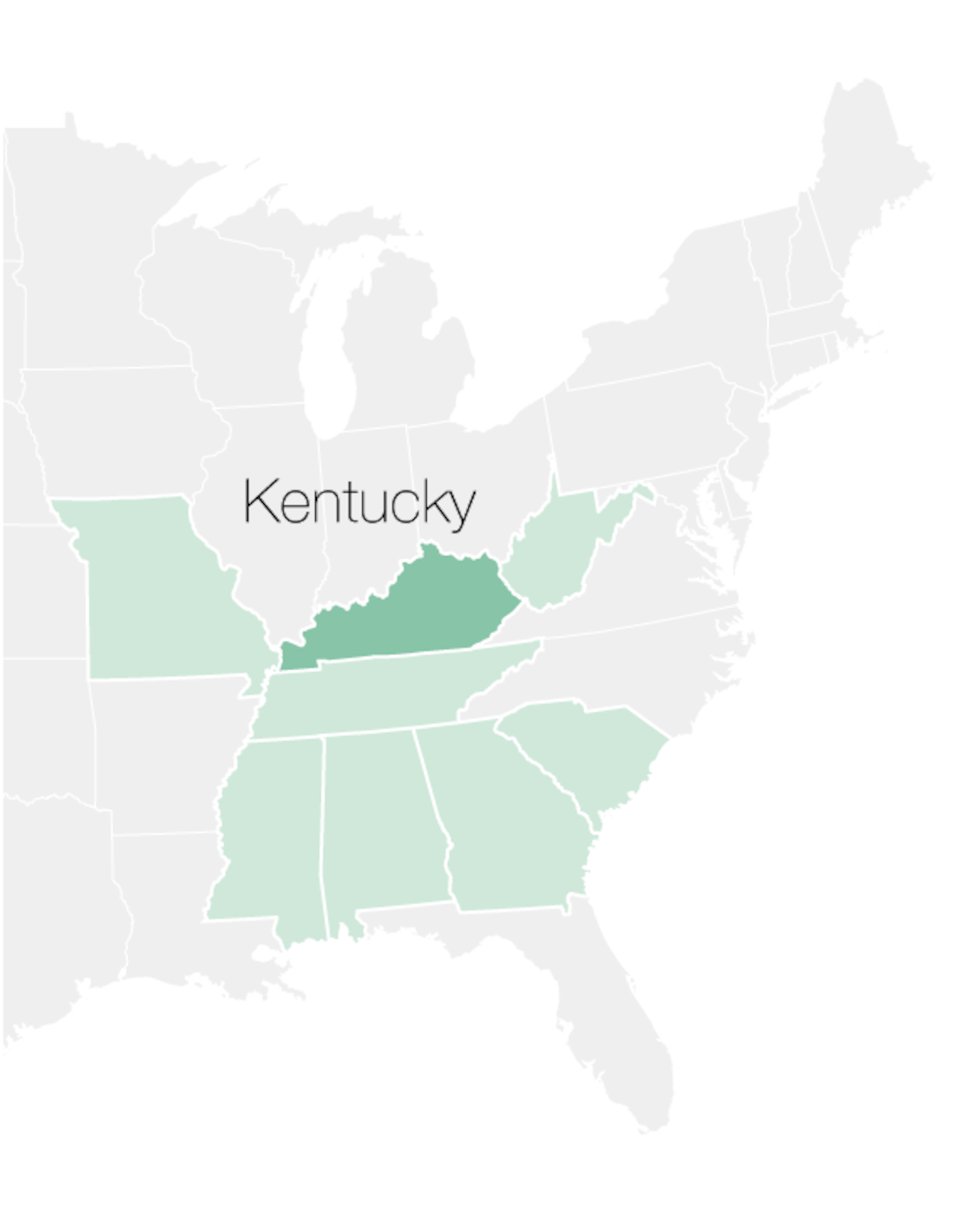 a map of Kentucky