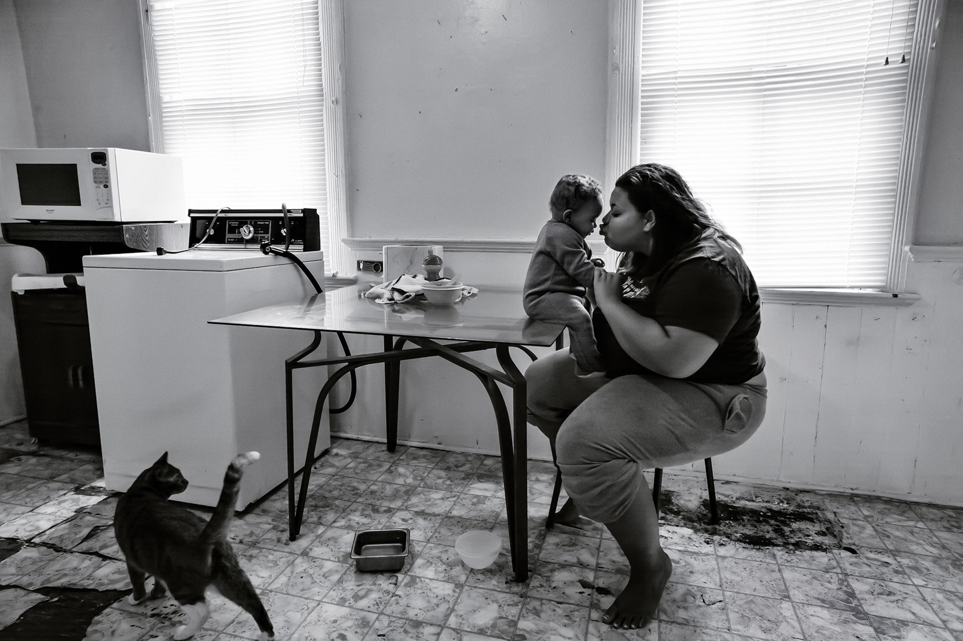 a woman with her baby