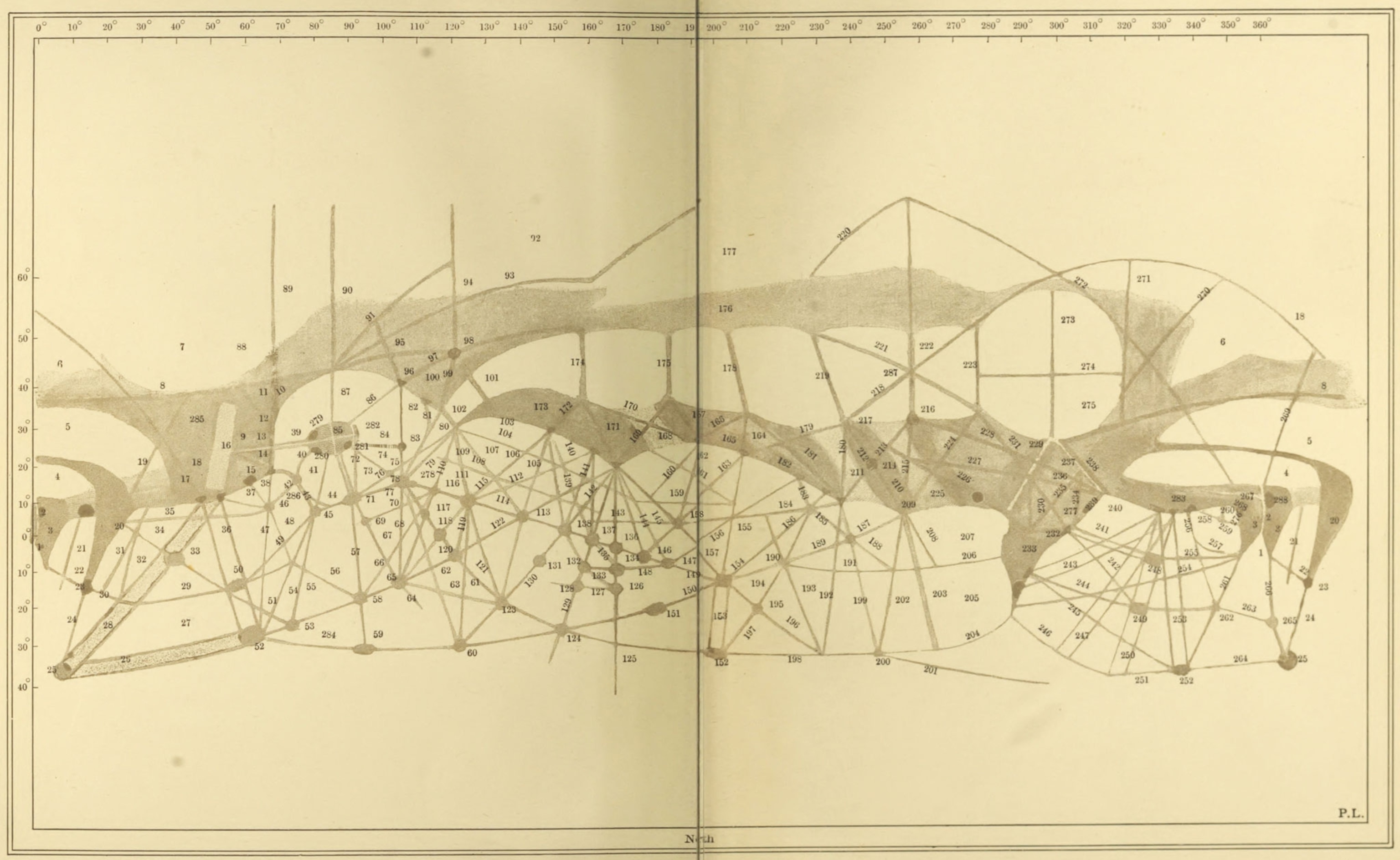 a map of Mars published in 1895