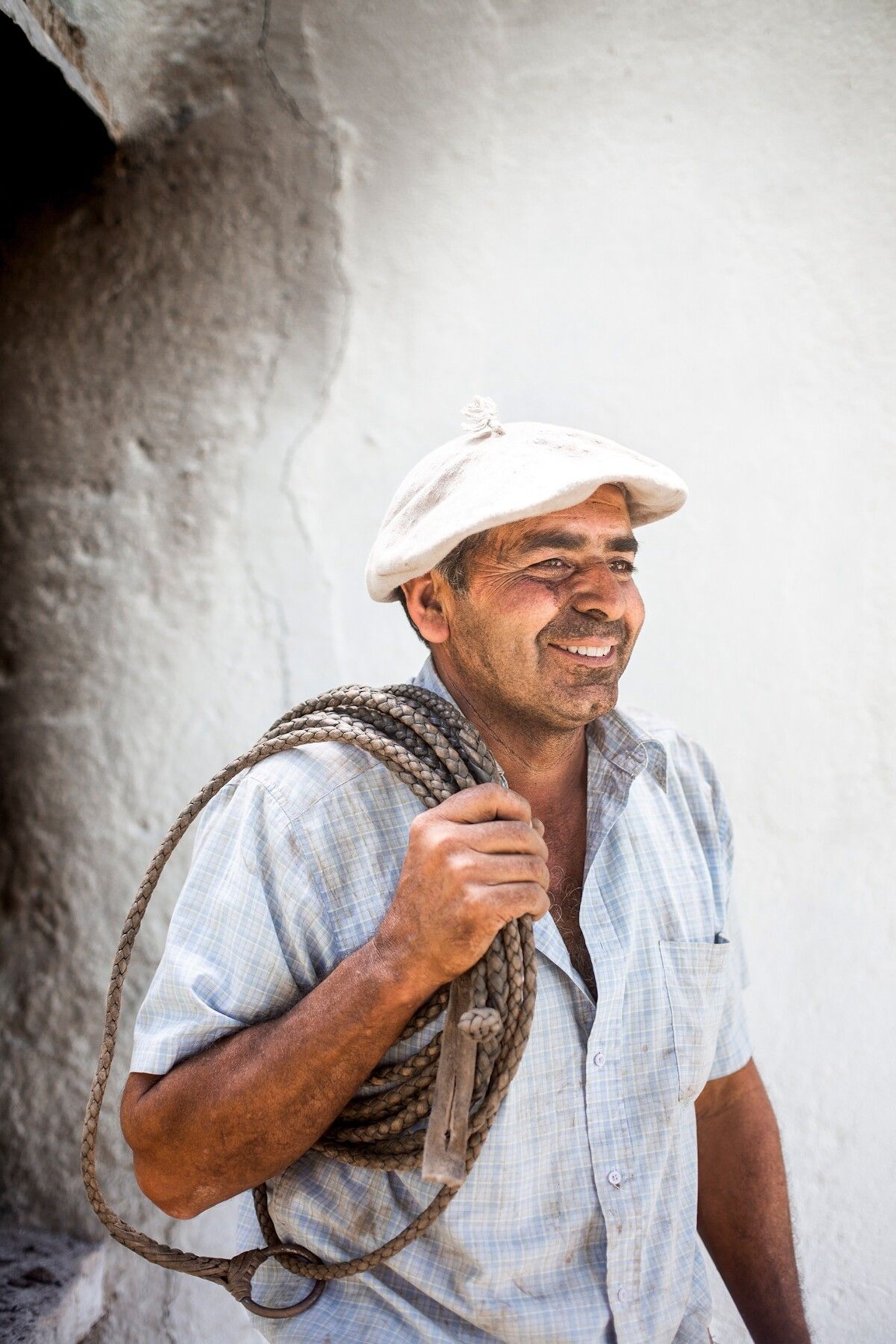 Working a lasso is one of the oldest arts of the gaucho. Headman Daniel Tulian has worked on the estancia alongside the Begg family for 35 years. His father was headman before him, and his children are set to follow in his footsteps.