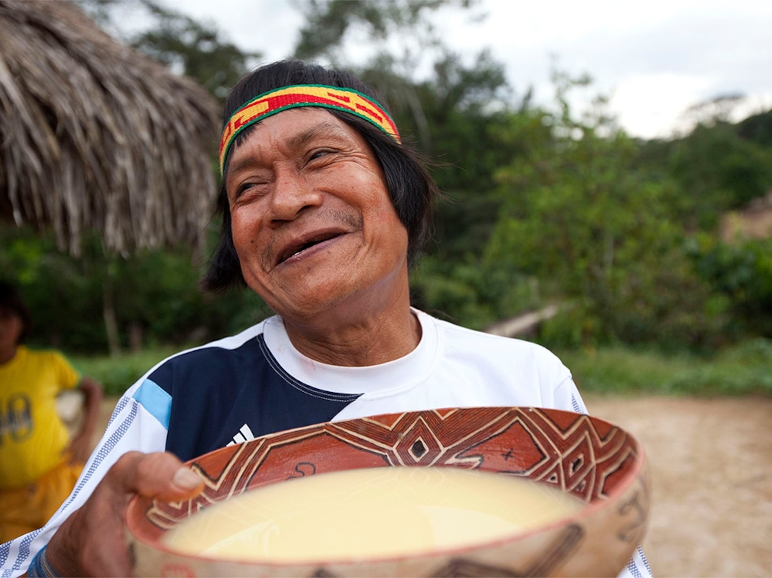 an Achuar Shaman in Tiinkias, Ecuador