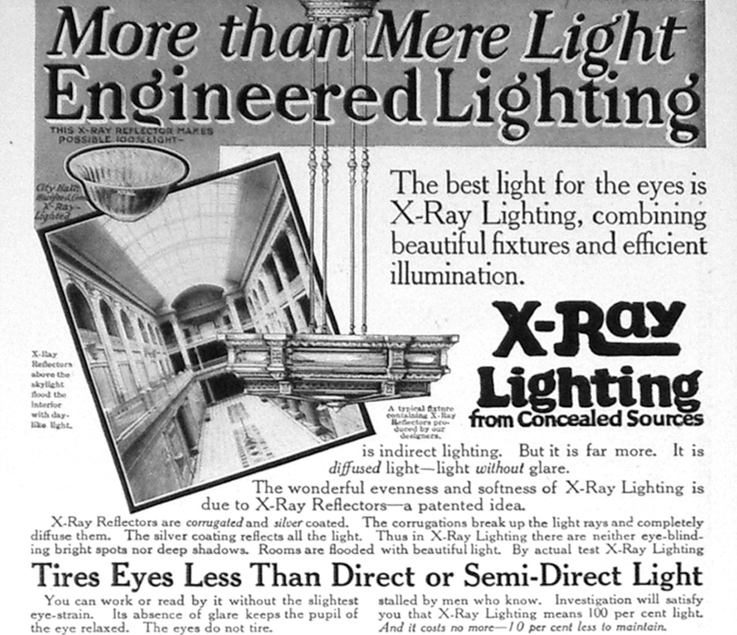 an ad mentioning x-rays, whose discovery is being marked with a 115th-anniversary Google doodle