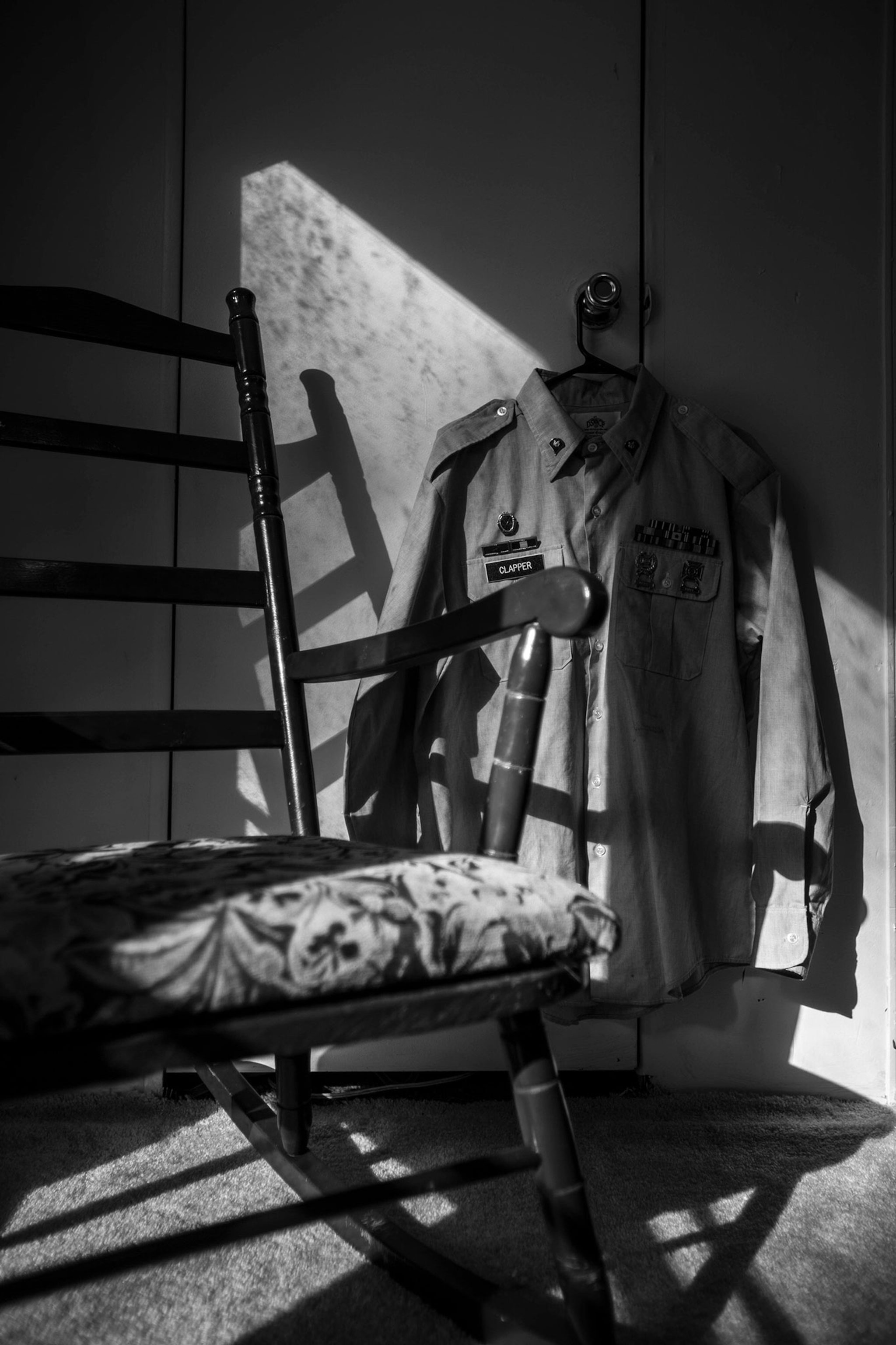 the jacket of a soldier who committed suicide