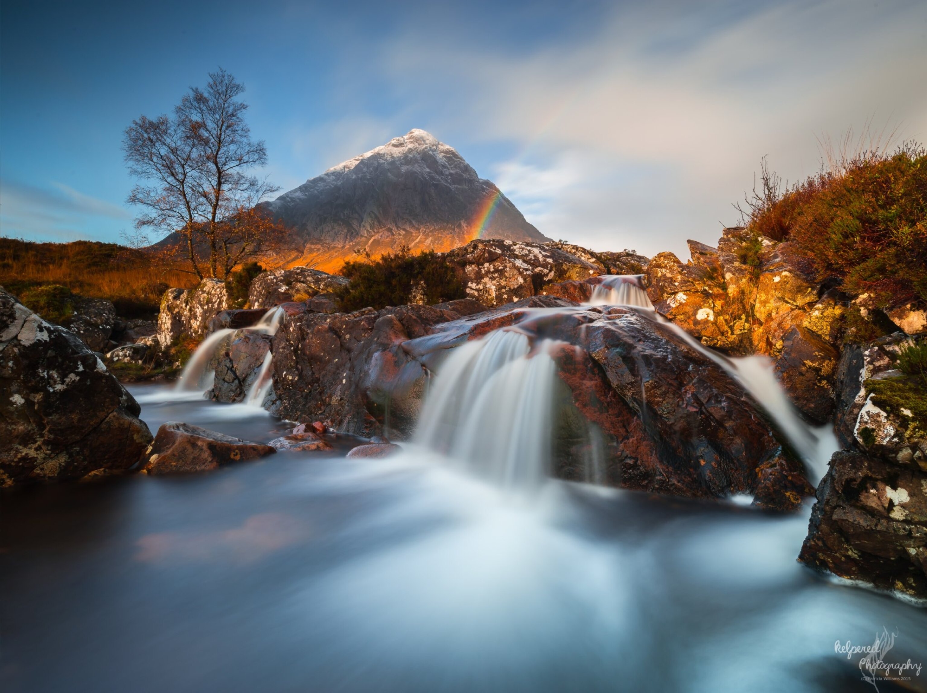rainbow at Glencoe falls