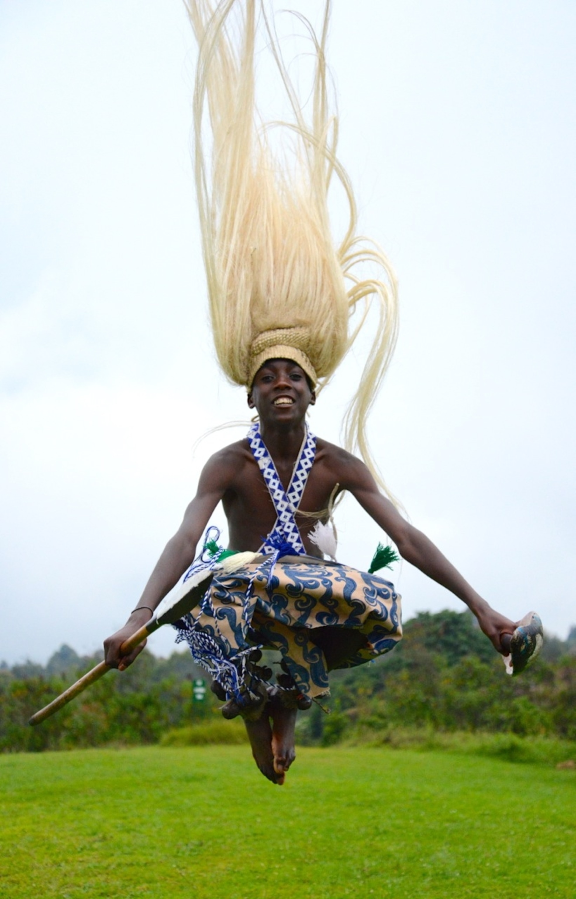 Rwandan dancer at the end of National Geographic's 125th Anniversary Expedition (Photo by Andrew Evans)