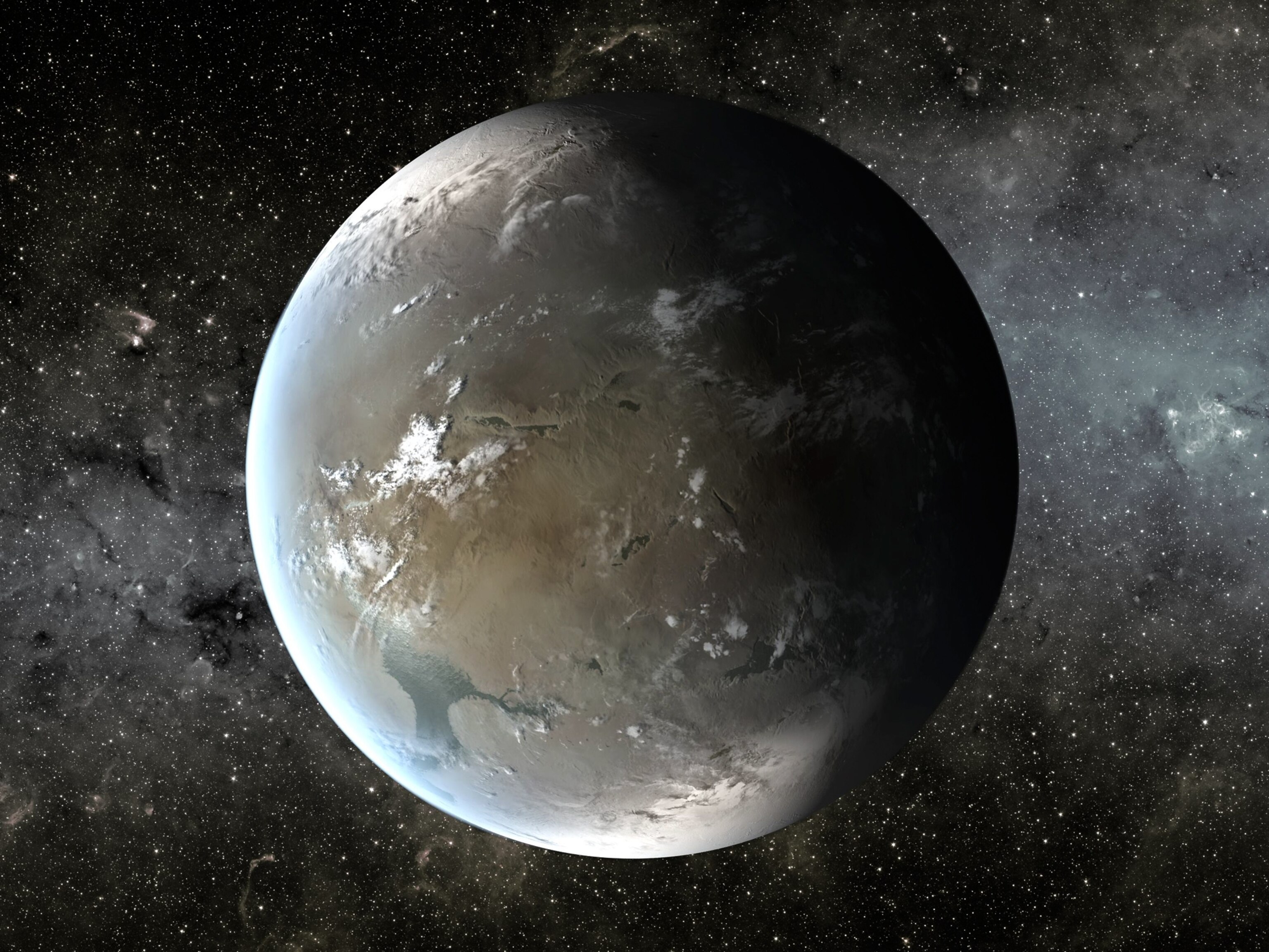 an Earth-like planet orbiting a star 1,200 light-years away from us