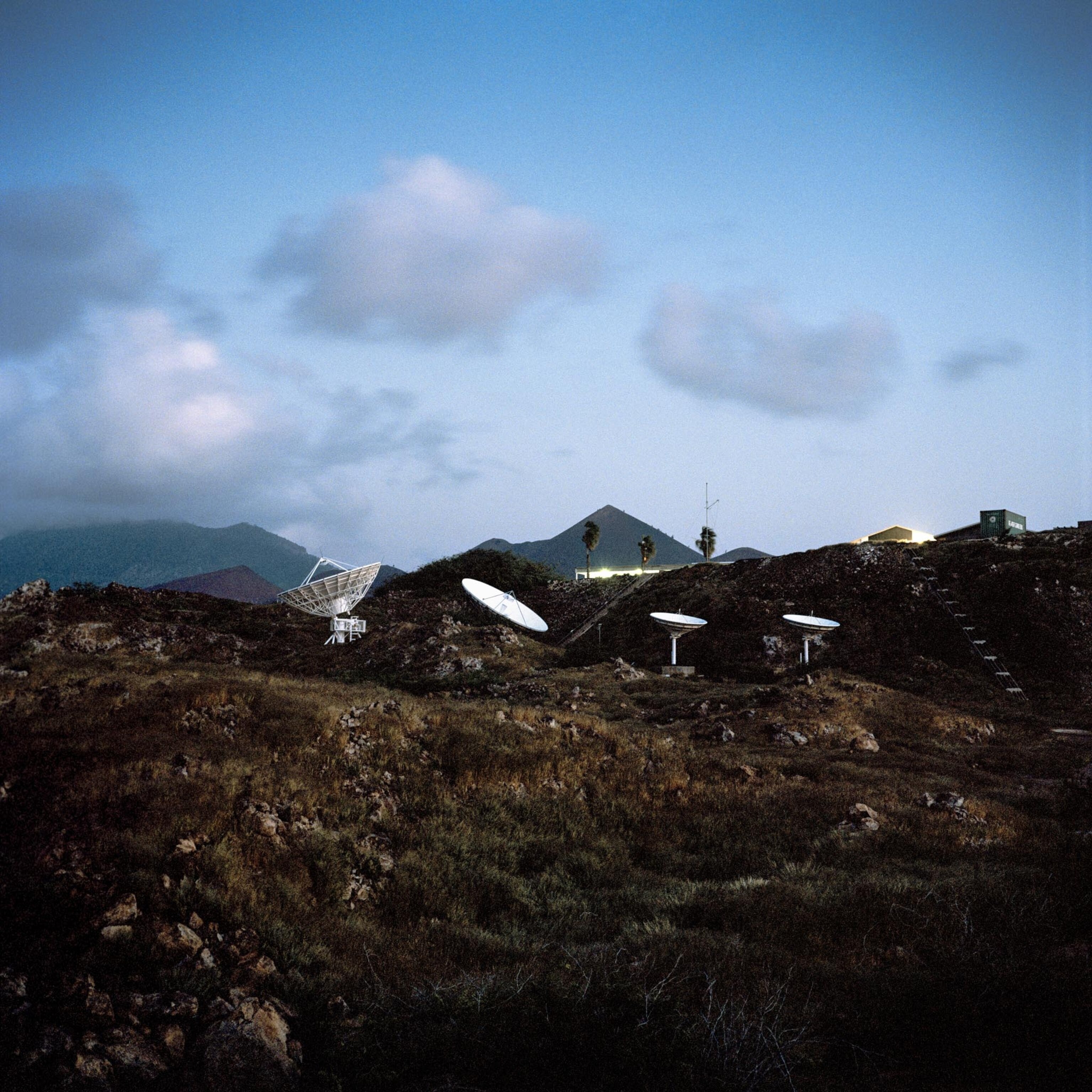 Satellite dishes form part of the European Space Agency program based on Ascension. Due to so few people living on the island and it being so far away from urban centers, Ascension is used by many telecommunications and research centers.