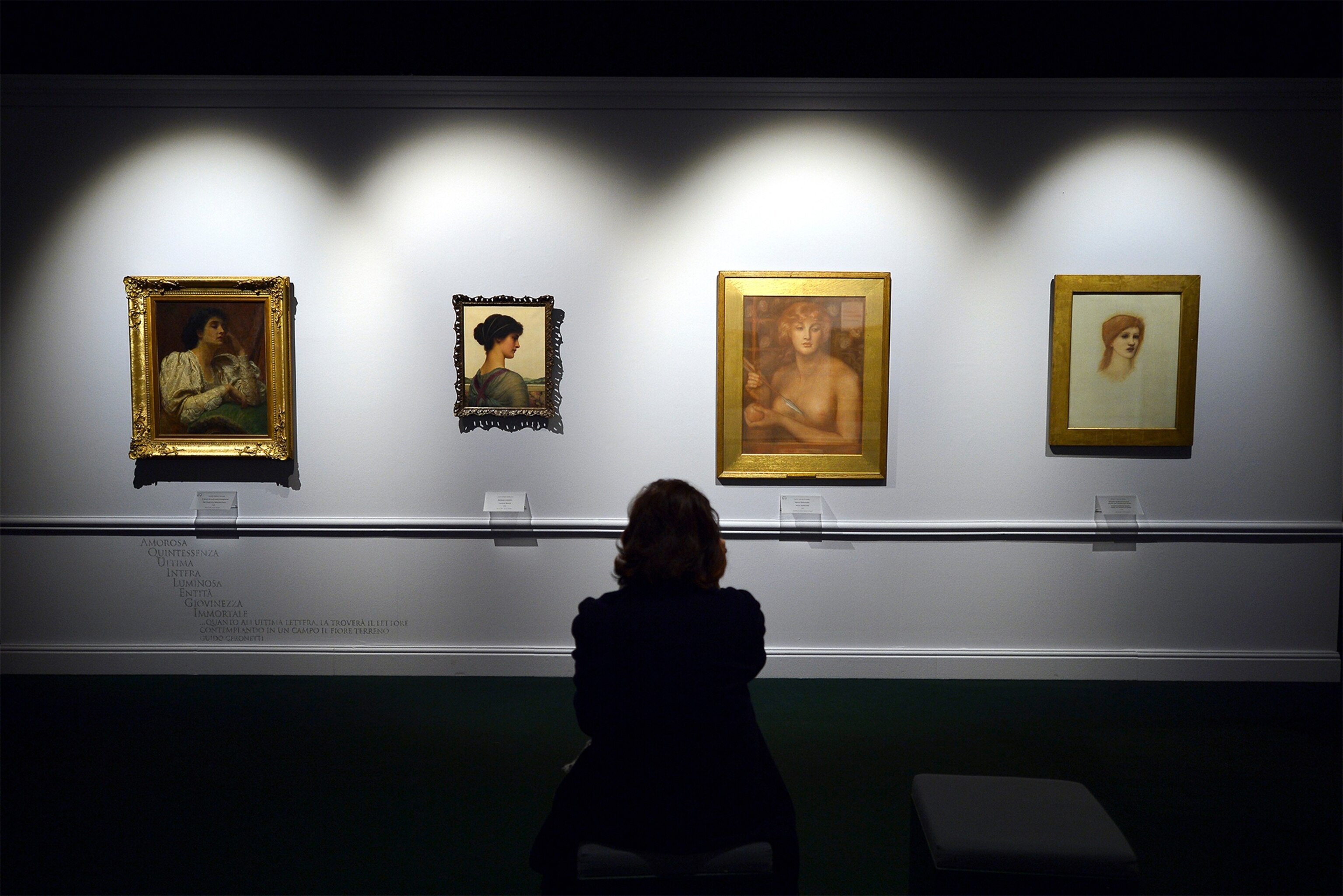 a woman looking at art at the British Museum