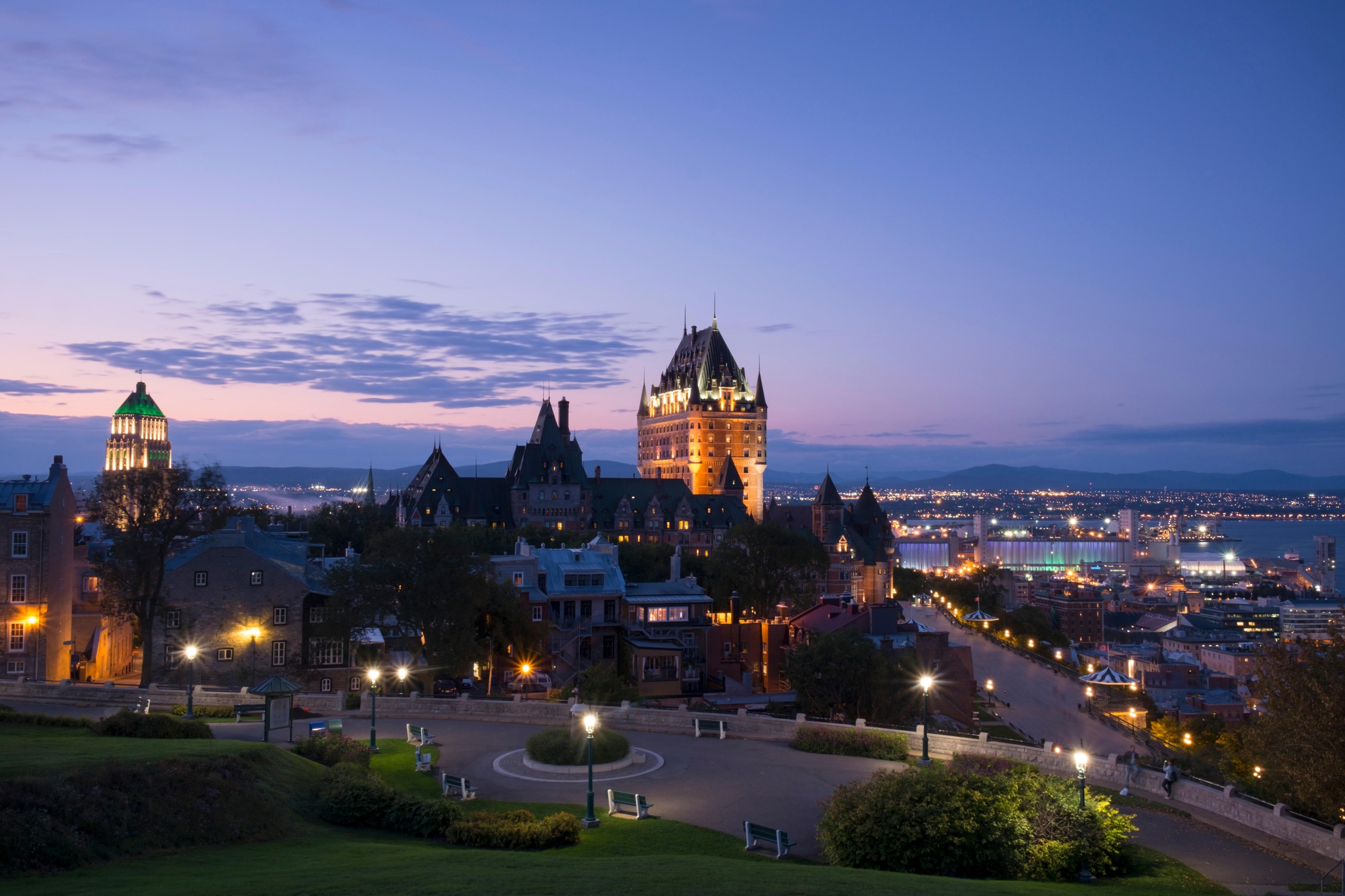 Plains of Abraham Scenic View at Sunset in Quebec City, Canada