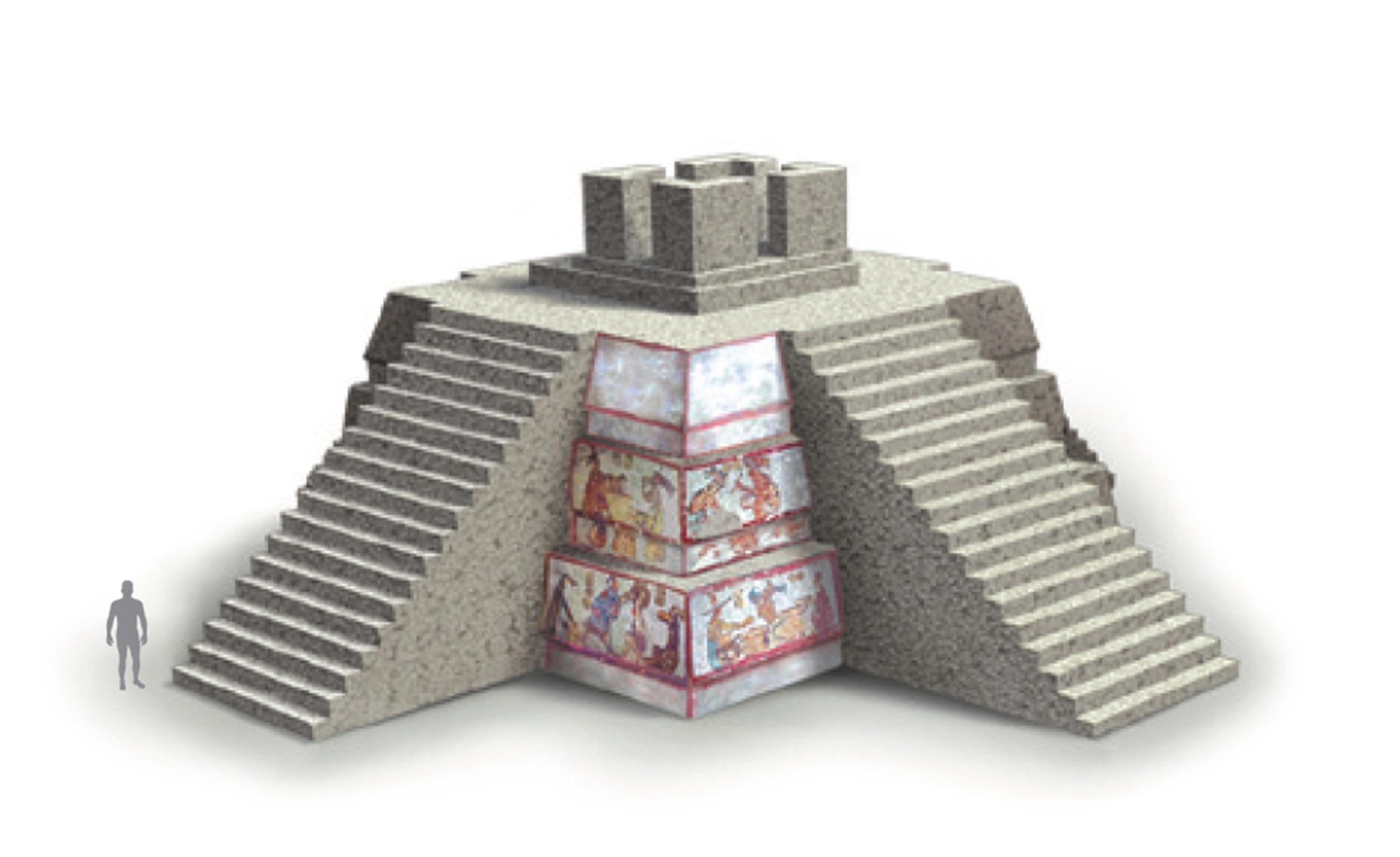 Structure I, located in the North Acropolis of Calakmul, is pictured.