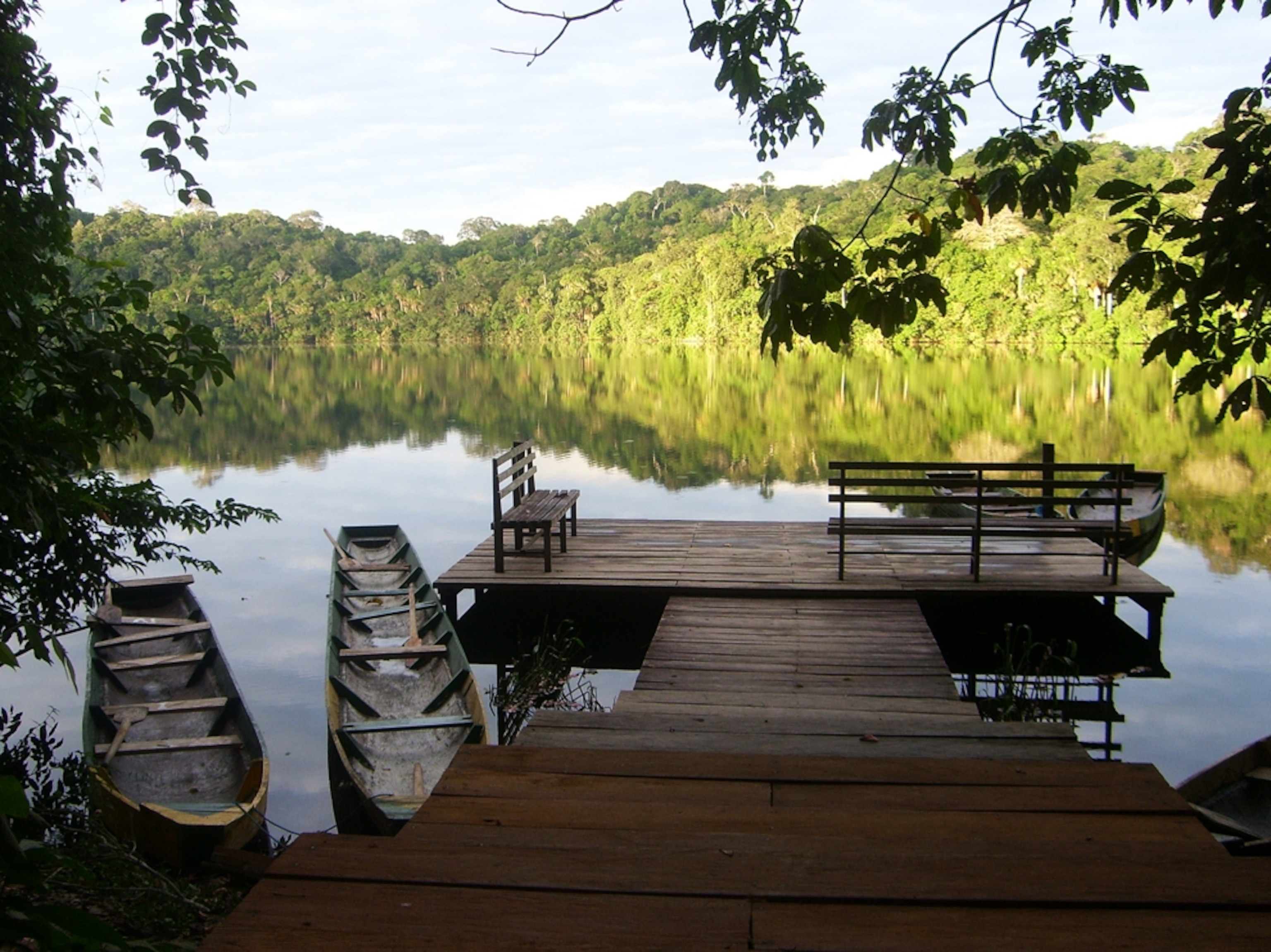 Chalalán Ecolodge canoes