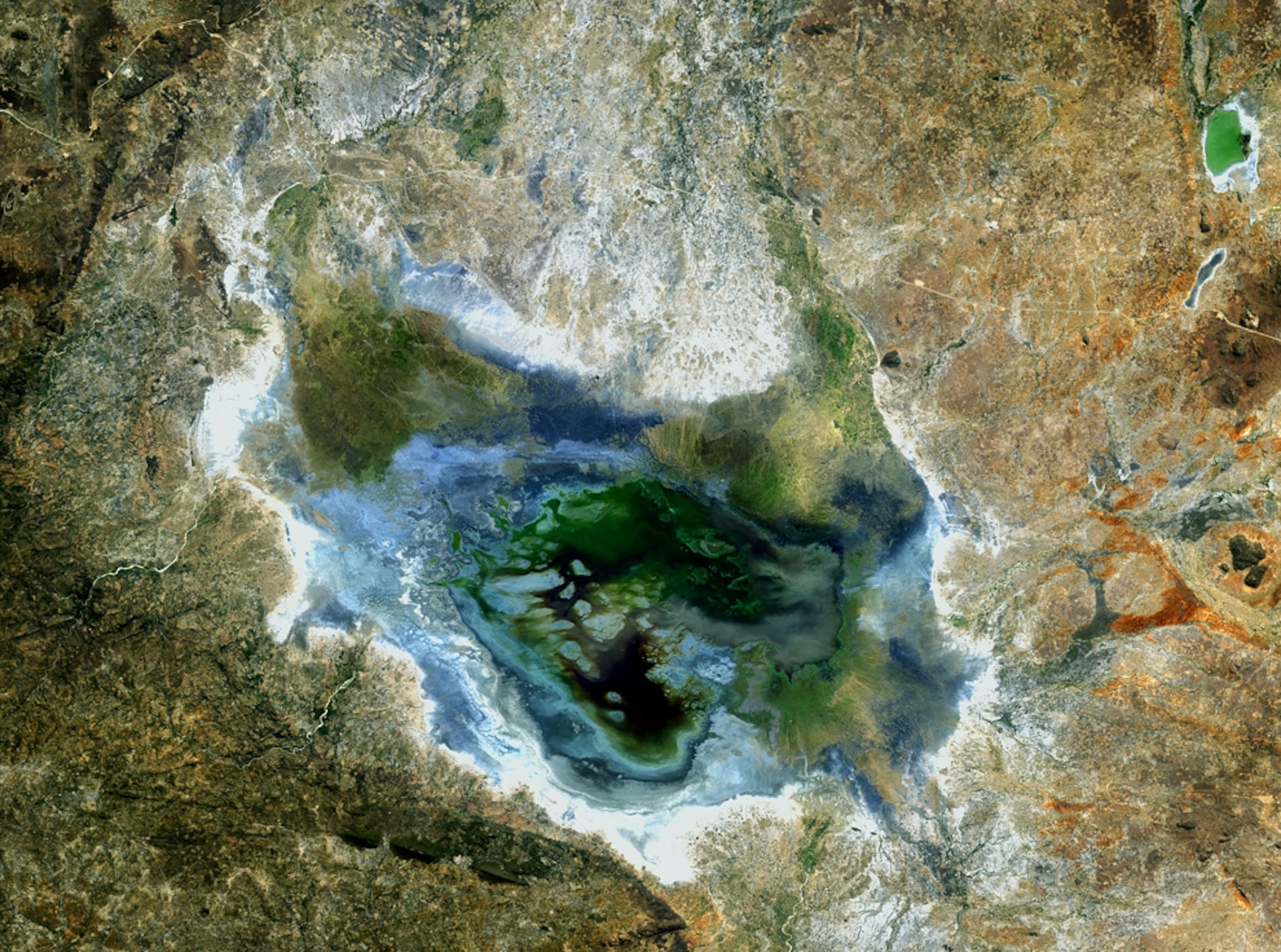 Satellite picture of Lake Sulunga in Tanzania