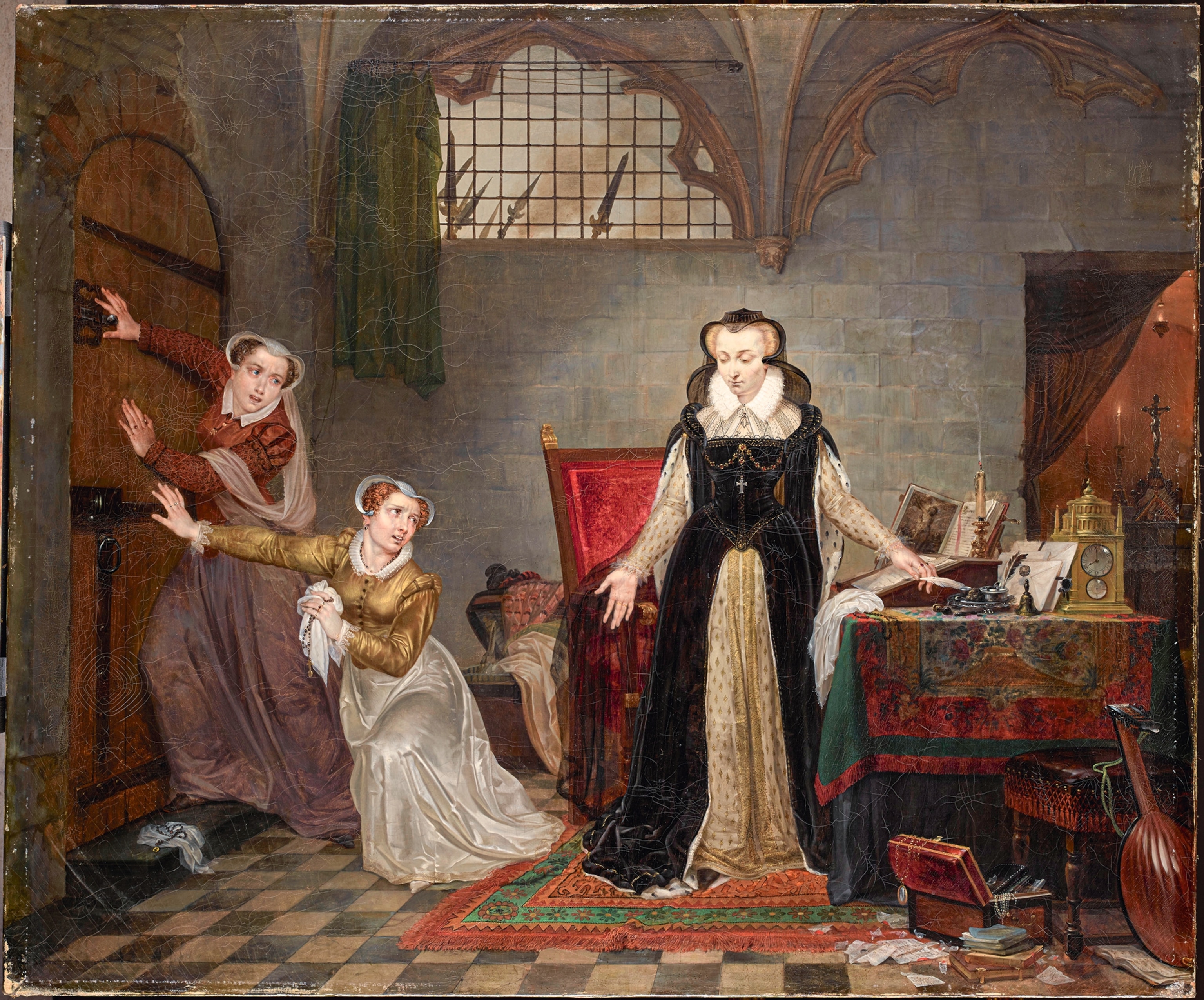 Mary Stuart in her final hours before stepping onto the scaffold.