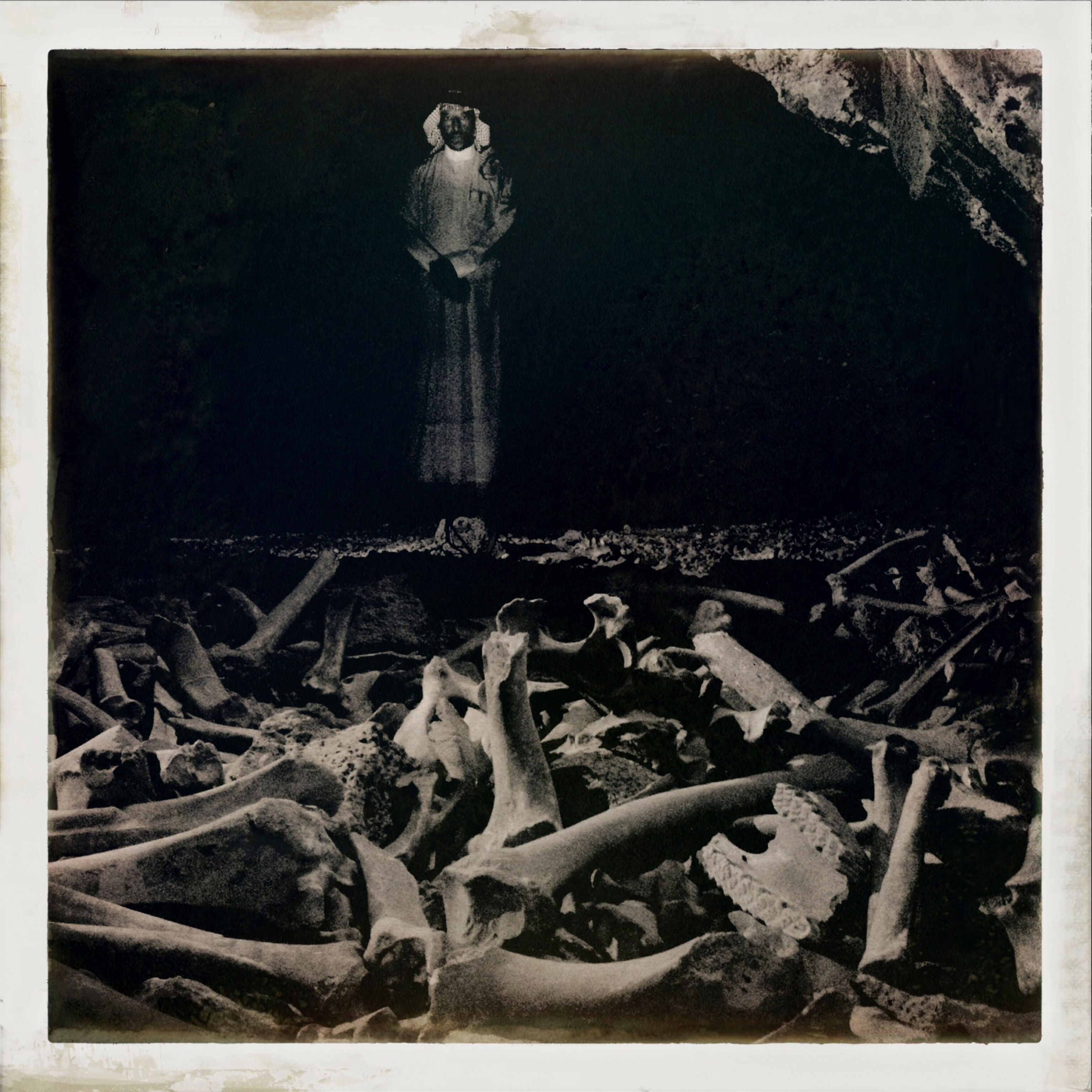 Bones of animals lie in the Umm Jirsan, or the Mother of Jirson Cave, in Saudi Arabia. This cave has often turned up human remains dating back to our earliest ancestors, some 50,000 years ago.