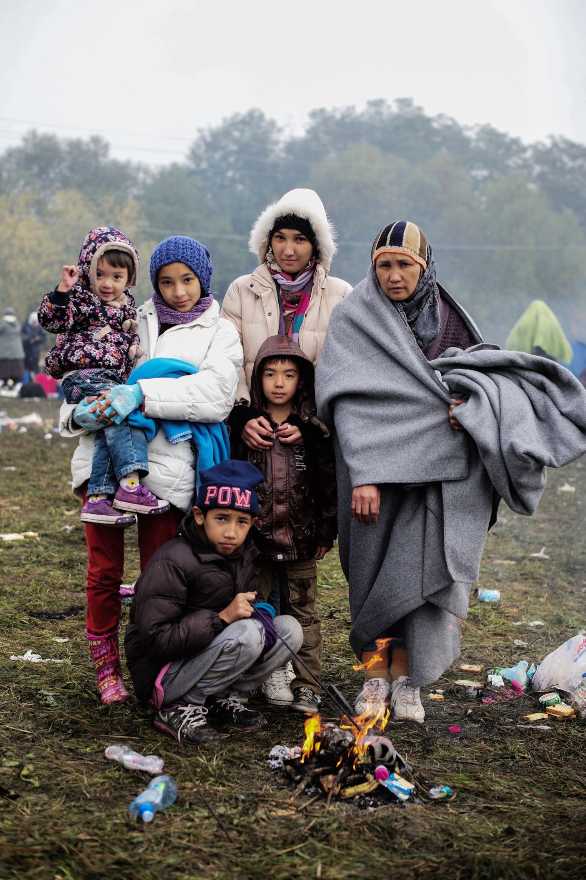 a family of refugees