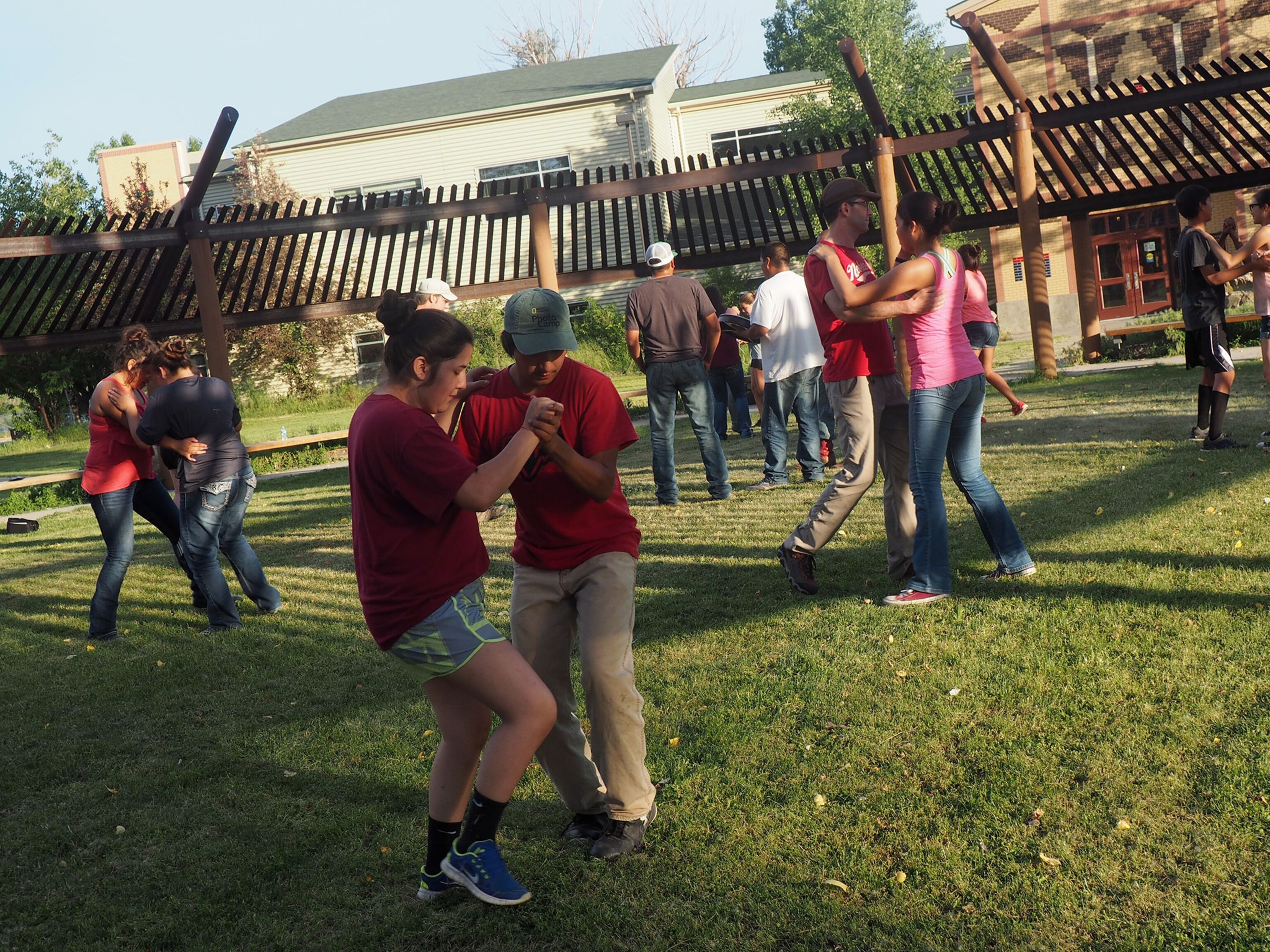 people dancing on the Crow Indian reservation