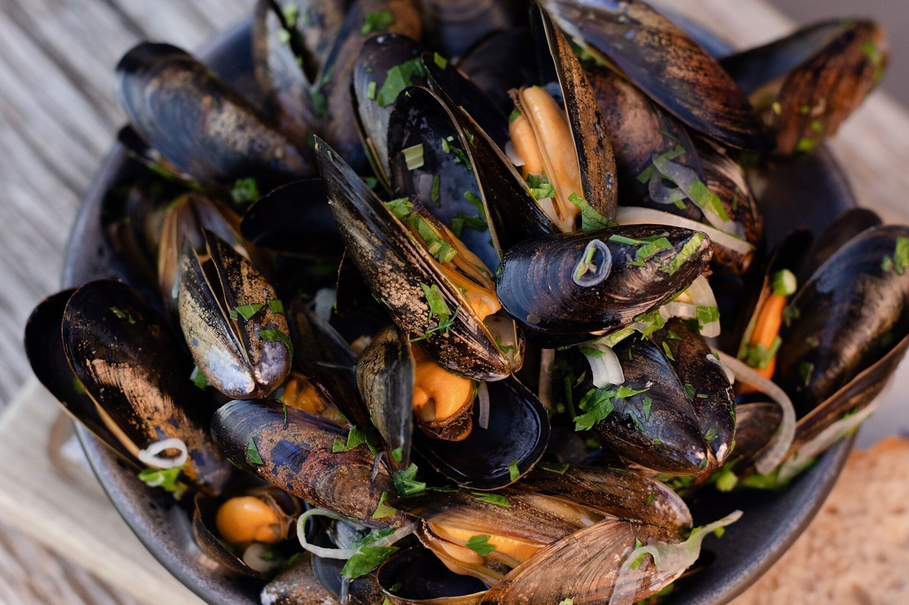 Mussels at the Harbourmaster Hotel. Built around 1812, the venue once enabled the harbourmaster to keep a lookout for smugglers.