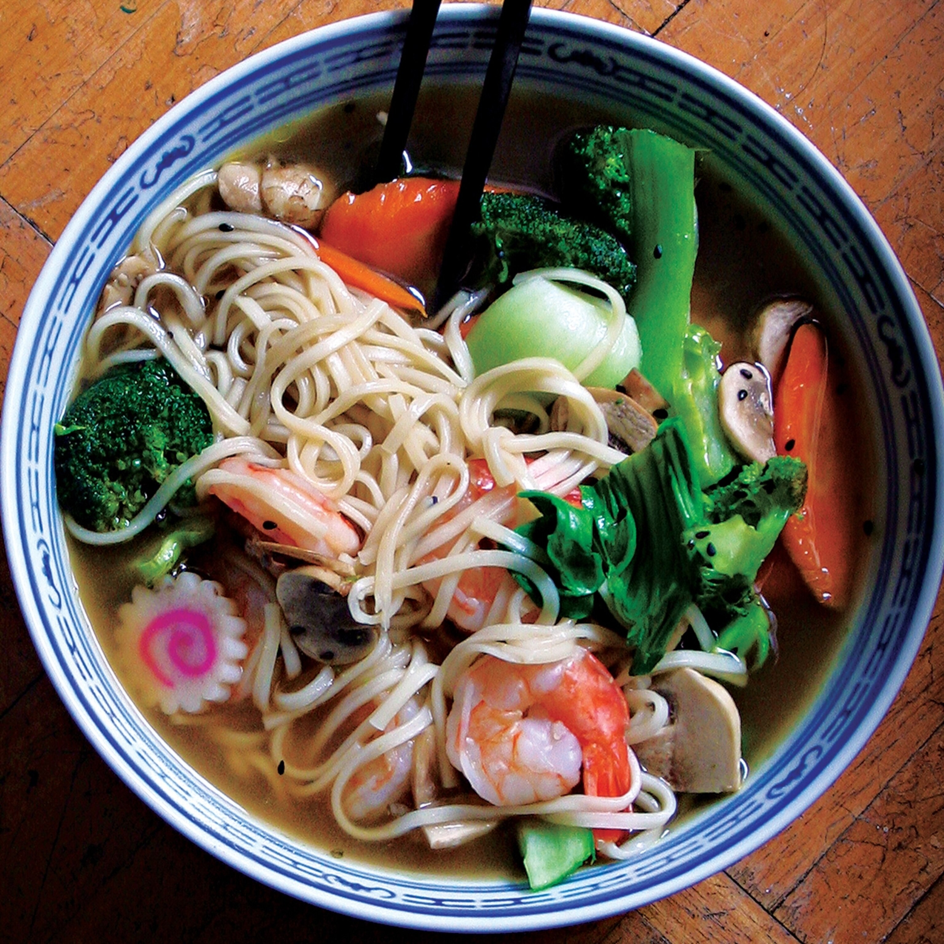 a bowl of freshly prepared udon