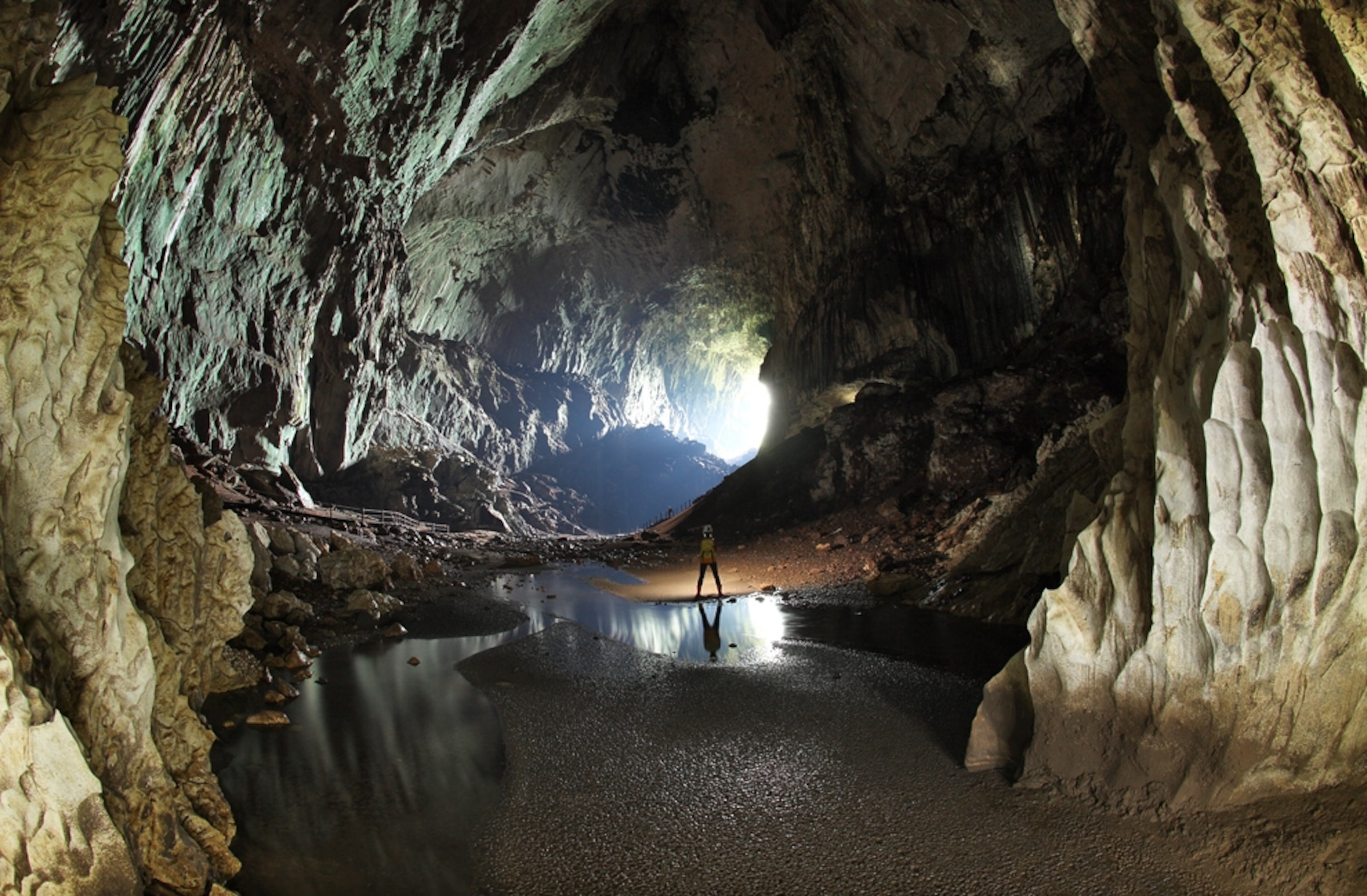 Picture of a Borneo cave that hosts millions of bats.